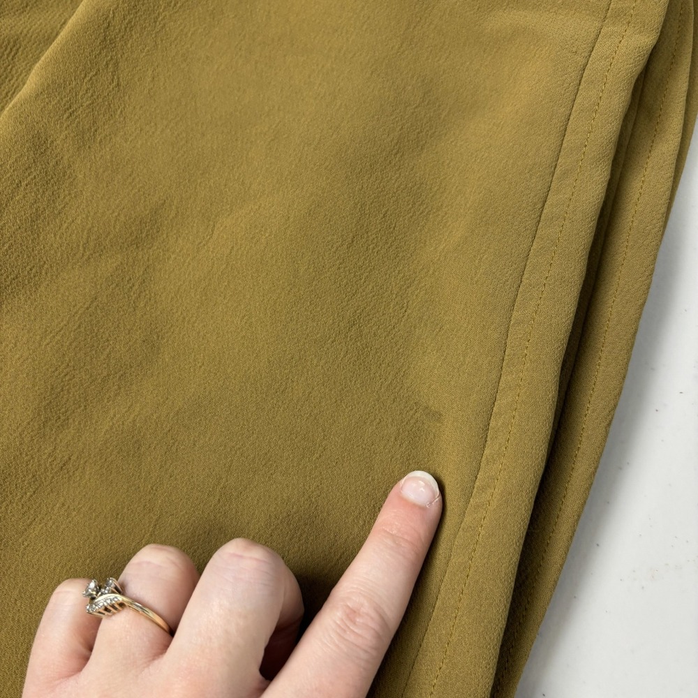 Aritzia Wilfred Gabriel Pant High Waisted Pleated Trousers Olive Green Size 2 - Picture 10 of 15